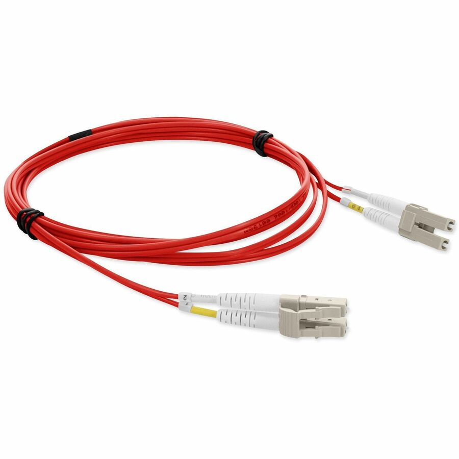 AddOn 1m LC (Male) to LC (Male) Red OM1 Duplex Fiber OFNR (Riser-Rated) Patch Cable ADD-LC-LC-1M6MMF-RD