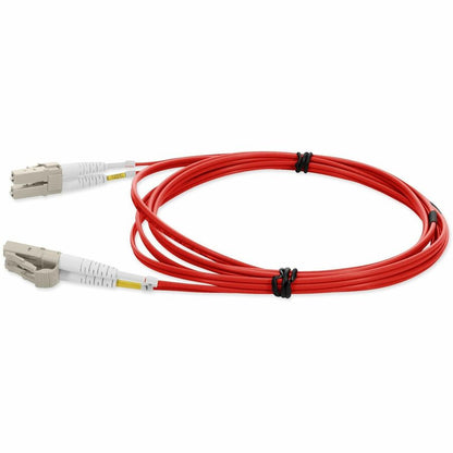 AddOn 1m LC (Male) to LC (Male) Red OM1 Duplex Fiber OFNR (Riser-Rated) Patch Cable ADD-LC-LC-1M6MMF-RD