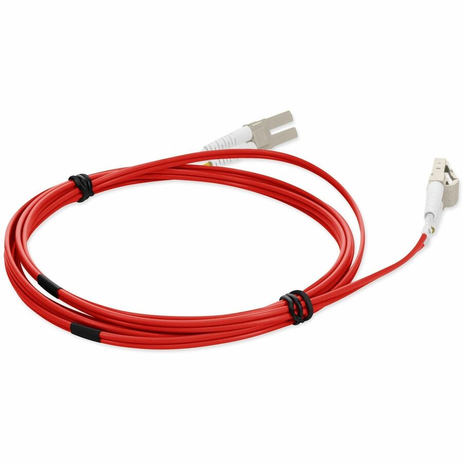 AddOn 1m LC (Male) to LC (Male) Red OM1 Duplex Fiber OFNR (Riser-Rated) Patch Cable ADD-LC-LC-1M6MMF-RD