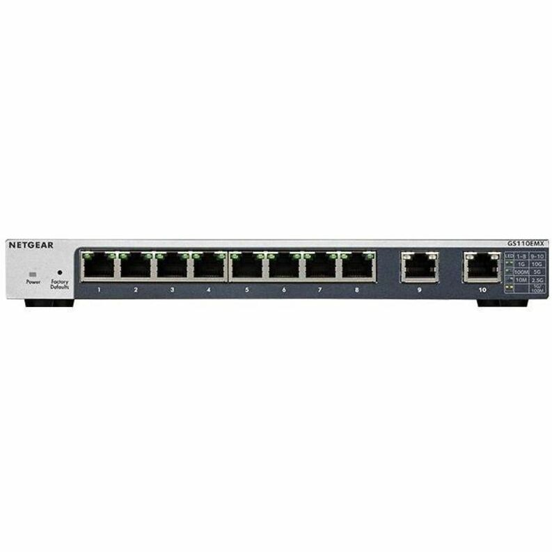 Netgear 10-Port Gigabit/10G Ethernet Plus Switch (Gs110Emx)