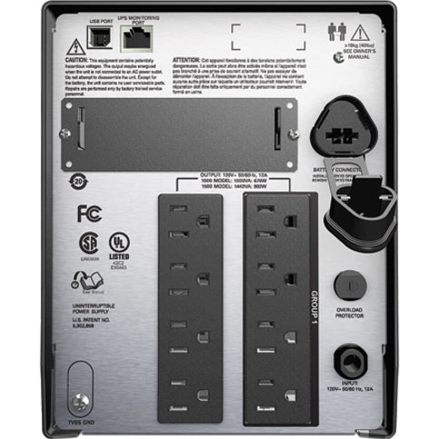 Apc Smt1000C Uninterruptible Power Supply (Ups) Line-Interactive 1 Kva 700 W 8 Ac Outlet(S)