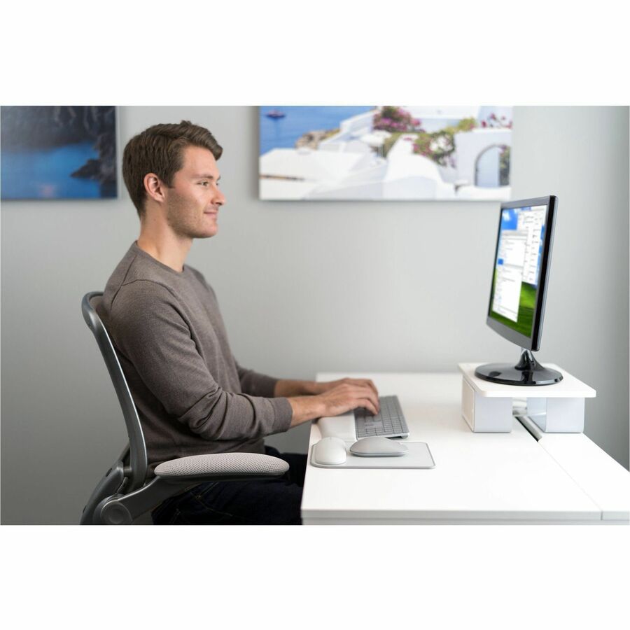 Kensington Coolview™ Wellness Monitor Stand With Desk Fan