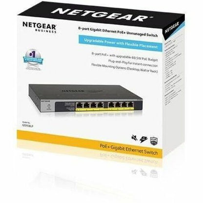 Netgear 8-Port PoE/PoE+ Gigabit Ethernet Unmanaged Switch (GS108LP) GS108LP-100NAS