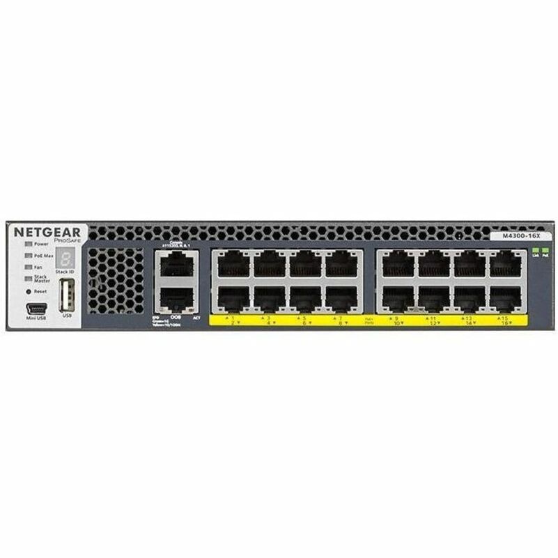 Netgear M4300-16X Managed L3 10G Ethernet (100/1000/10000) Power Over Ethernet (Poe) 1U Black