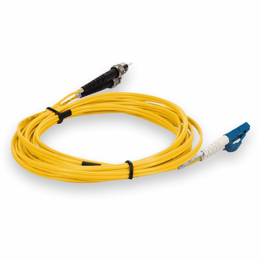 AddOn 3m LC (Male) to ST (Male) Straight Yellow OS2 Duplex Plenum Fiber Patch Cable ADD-ST-LC-3M9SMFP