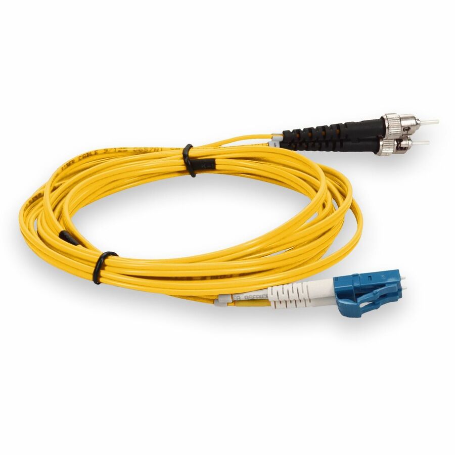 Addon 3M Lc (Male) To St (Male) Straight Yellow Os2 Duplex Plenum Fiber Patch Cable