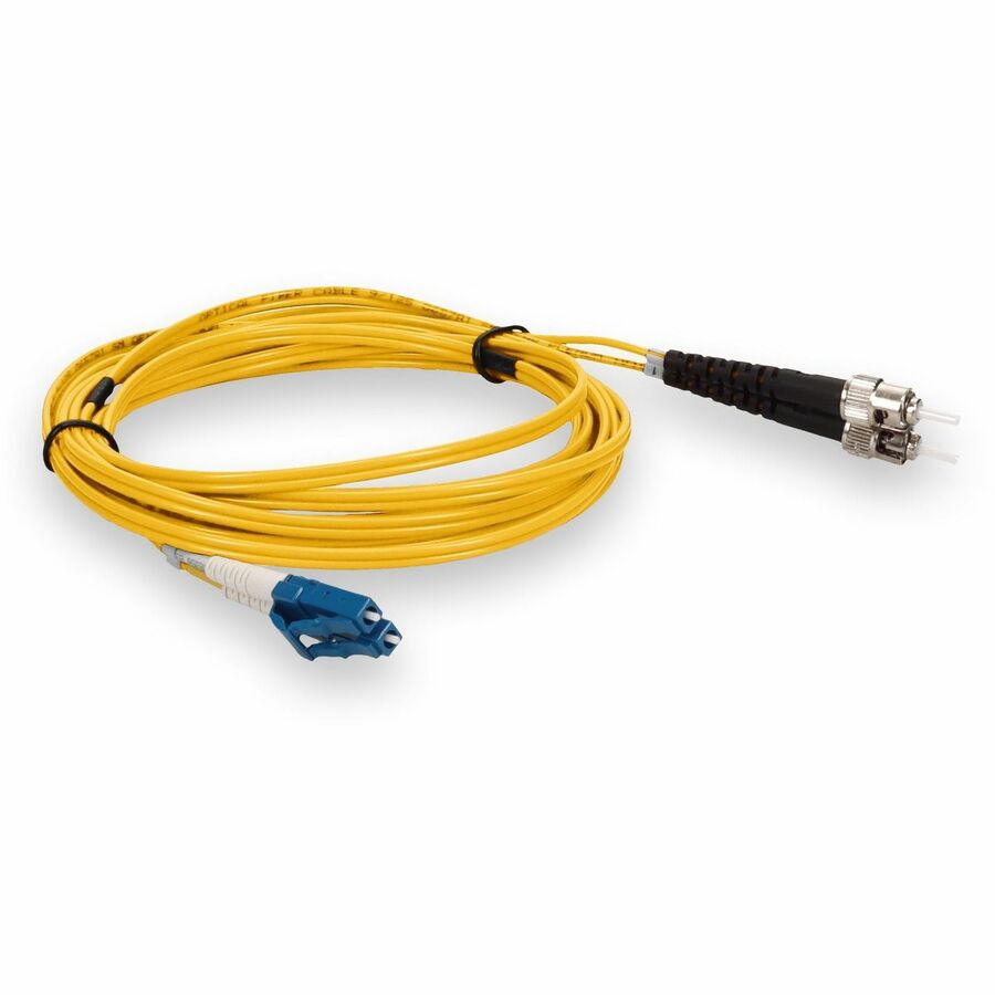 AddOn 3m LC (Male) to ST (Male) Straight Yellow OS2 Duplex Plenum Fiber Patch Cable ADD-ST-LC-3M9SMFP