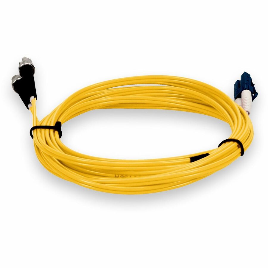 AddOn 3m LC (Male) to ST (Male) Straight Yellow OS2 Duplex Plenum Fiber Patch Cable ADD-ST-LC-3M9SMFP