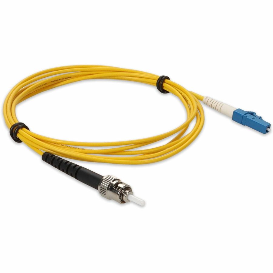 AddOn 3m LC (Male) to ST (Male) Straight Yellow OS2 Simplex Plenum Fiber Patch Cable ADD-ST-LC-3MS9SMFP