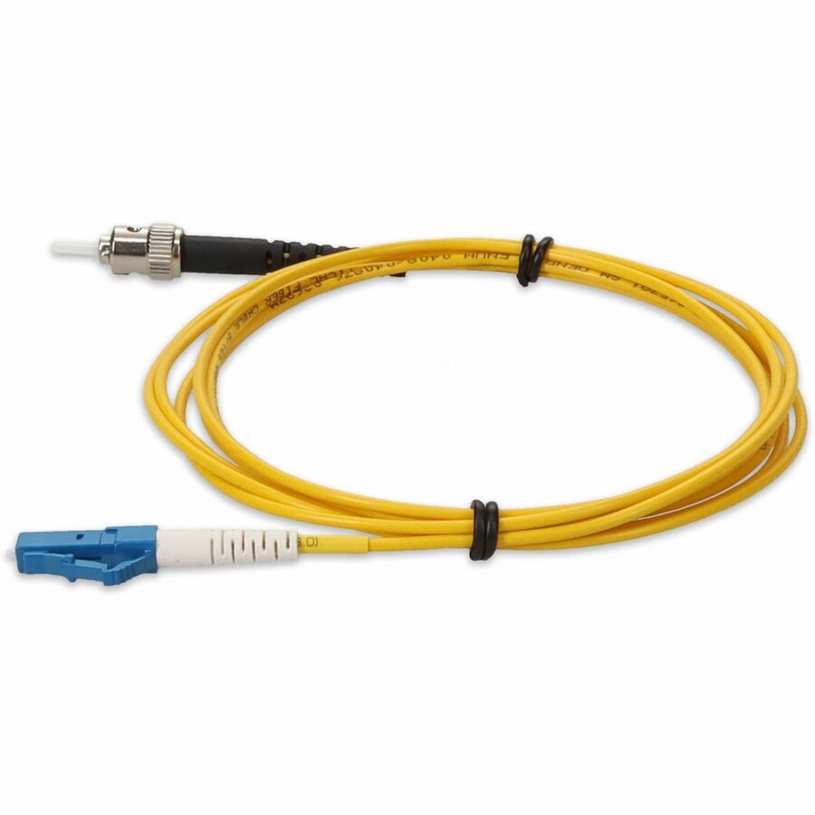 AddOn 3m LC (Male) to ST (Male) Straight Yellow OS2 Simplex Plenum Fiber Patch Cable ADD-ST-LC-3MS9SMFP