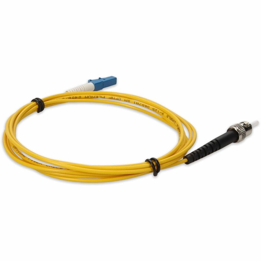 AddOn 3m LC (Male) to ST (Male) Straight Yellow OS2 Simplex Plenum Fiber Patch Cable ADD-ST-LC-3MS9SMFP