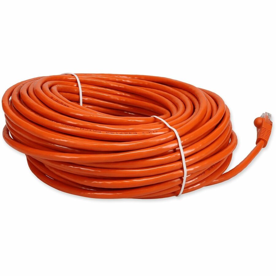 AddOn 100ft Orange CAT 6 PVC Ethernet Cable Snagless Bubble Boot RJ-45 M/M ADD-100FCAT6-OE