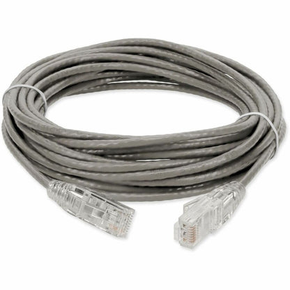 AddOn 25ft Gray CAT 6 Slim PVC Ethernet Cable Snagless Clear-Claw RJ-45 M/M ADD-25FSLCAT6-GY