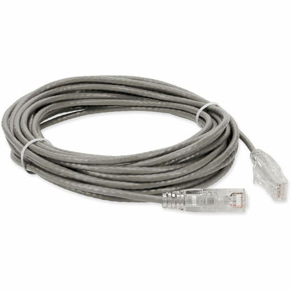 AddOn 25ft Gray CAT 6 Slim PVC Ethernet Cable Snagless Clear-Claw RJ-45 M/M ADD-25FSLCAT6-GY