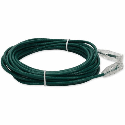 AddOn 35ft Green CAT 6 Slim PVC Ethernet Cable Snagless Clear-Claw RJ-45 M/M ADD-35FSLCAT6-GN