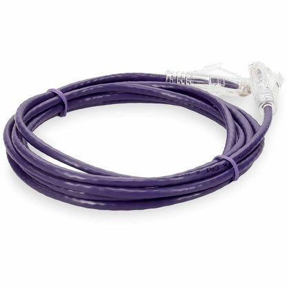 AddOn 5ft Purple CAT 6 Slim PVC Ethernet Cable Snagless Clear-Claw RJ-45 M/M ADD-5FSLCAT6-PE