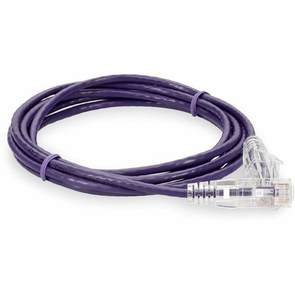 AddOn 5ft Purple CAT 6 Slim PVC Ethernet Cable Snagless Clear-Claw RJ-45 M/M ADD-5FSLCAT6-PE