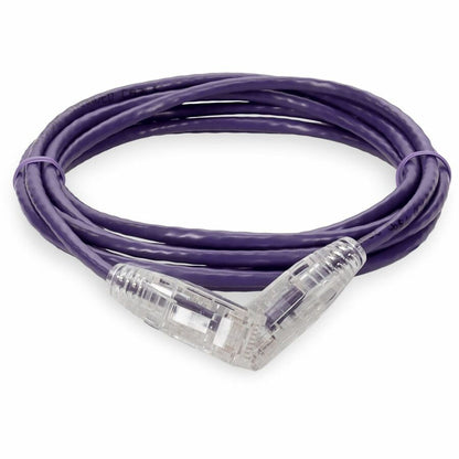 AddOn 5ft Purple CAT 6 Slim PVC Ethernet Cable Snagless Clear-Claw RJ-45 M/M ADD-5FSLCAT6-PE