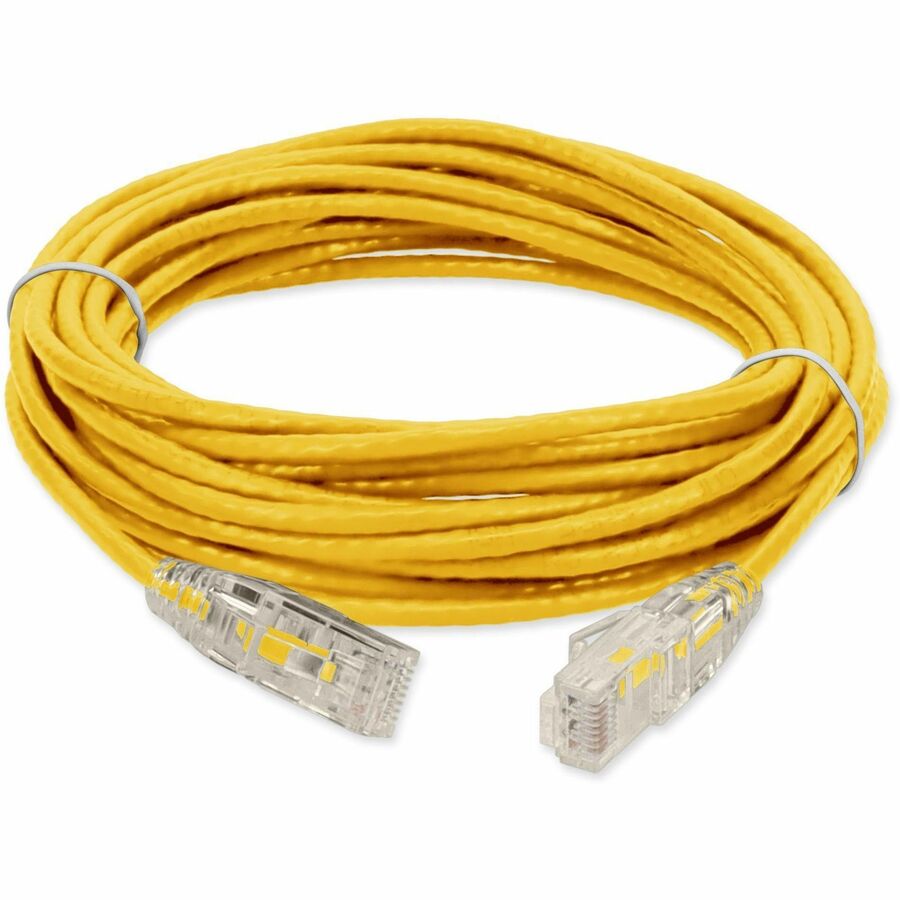 AddOn 40ft Yellow CAT 6 Slim PVC Ethernet Cable Snagless Clear-Claw RJ-45 M/M ADD-40FSLCAT6-YW