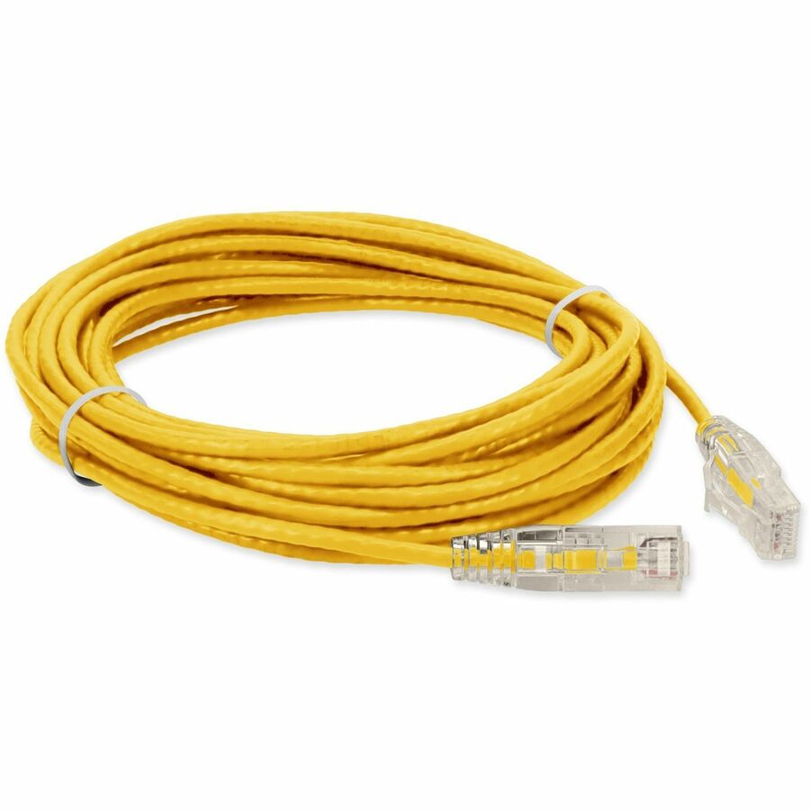 AddOn 40ft Yellow CAT 6 Slim PVC Ethernet Cable Snagless Clear-Claw RJ-45 M/M ADD-40FSLCAT6-YW