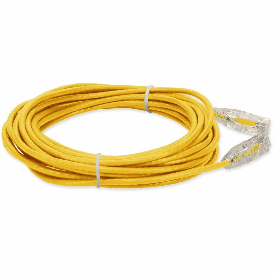 AddOn 40ft Yellow CAT 6 Slim PVC Ethernet Cable Snagless Clear-Claw RJ-45 M/M ADD-40FSLCAT6-YW