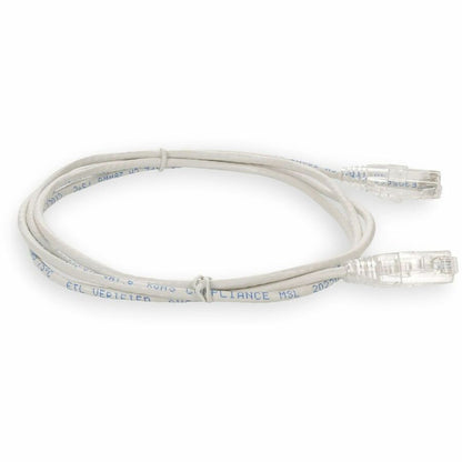 AddOn 2ft White CAT 6 Slim PVC Ethernet Cable Snagless Clear-Claw RJ-45 M/M ADD-2FSLCAT6-WE