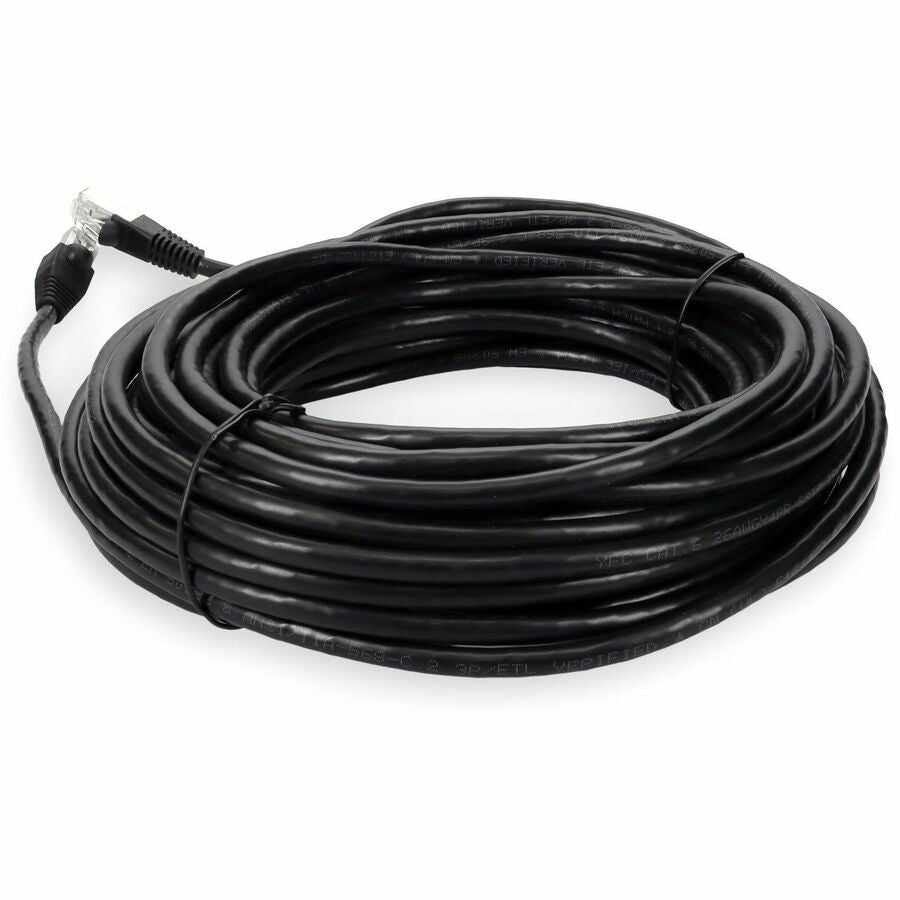 AddOn 15ft Black CAT 6 Shielded PVC Ethernet Cable Snagless Bubble Boot RJ-45 M/M ADD-15FCAT6S-BK