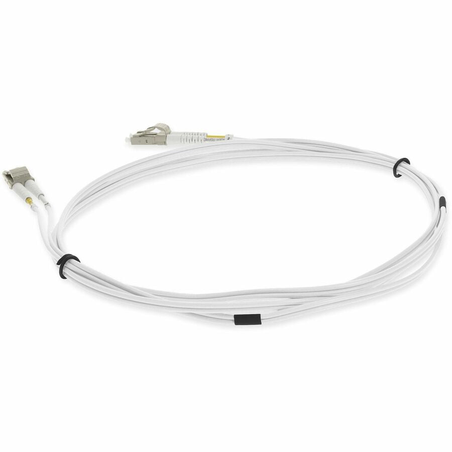 AddOn 1m LC (Male) to LC (Male) White OM4 Duplex Fiber OFNR (Riser-Rated) Patch Cable