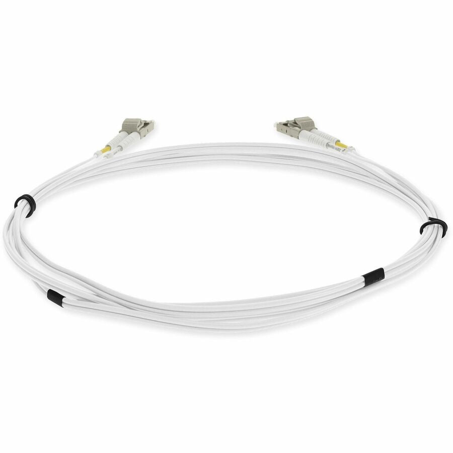 AddOn 1m LC (Male) to LC (Male) White OM4 Duplex Fiber OFNR (Riser-Rated) Patch Cable