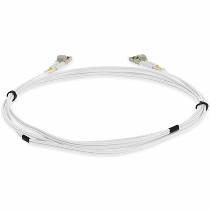 AddOn 1m LC (Male) to LC (Male) White OM4 Duplex Fiber OFNR (Riser-Rated) Patch Cable