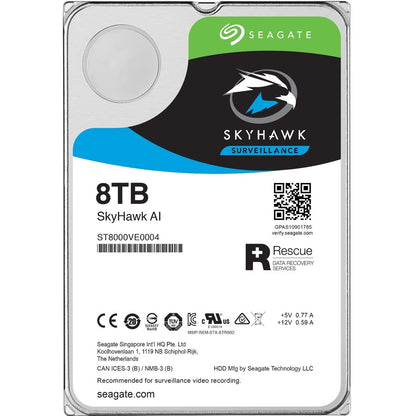 Seagate Skyhawk Ai St8000Ve001 8Tb 7200 Rpm 256Mb Cache Sata 6.0Gb/S 3.5" Internal Hard Drive