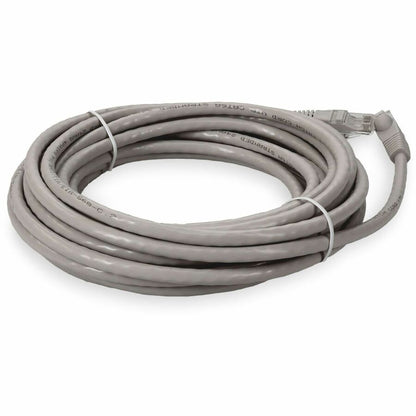 AddOn 25ft Gray CAT 6A PVC Ethernet Cable Snagless Bubble Boot RJ-45 M/M ADD-25FCAT6A-GY