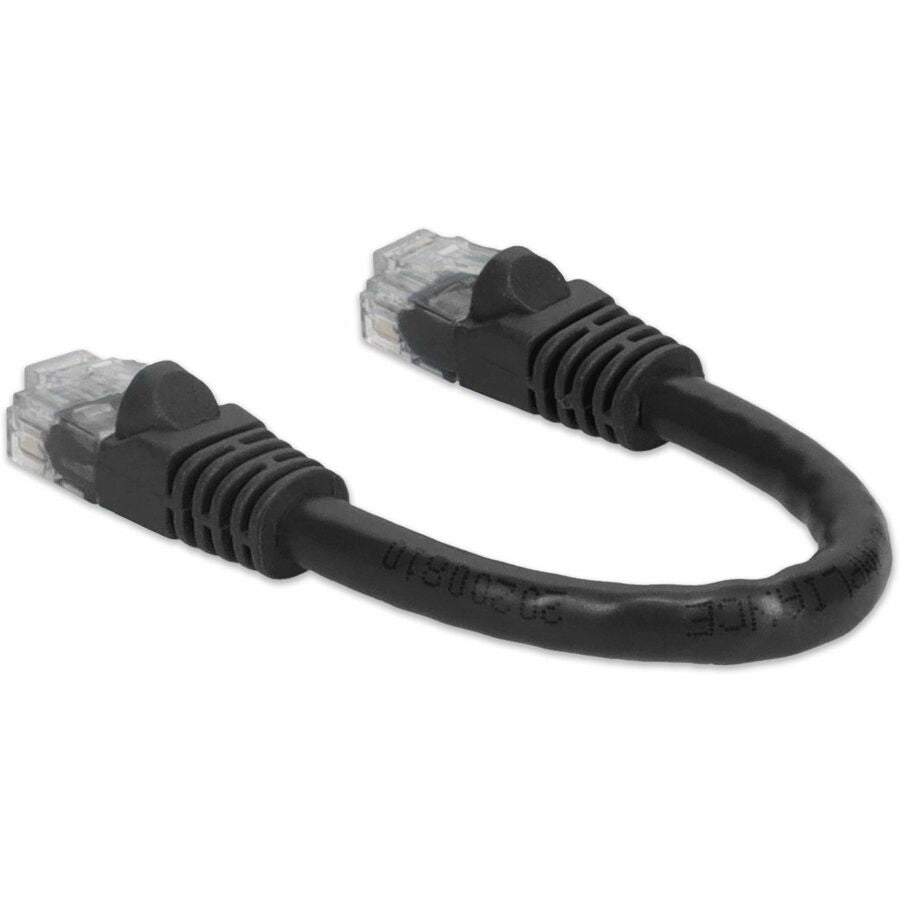 Addon Networks 6In Rj-45 (Male) To Rj-45 (Male) Straight Black Cat6 Utp Pvc Copper Patch Cable