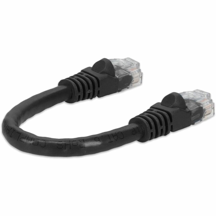 Addon Networks 6In Rj-45 (Male) To Rj-45 (Male) Straight Black Cat6 Utp Pvc Copper Patch Cable