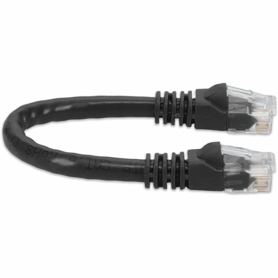 Addon Networks 6In Rj-45 (Male) To Rj-45 (Male) Straight Black Cat6 Utp Pvc Copper Patch Cable