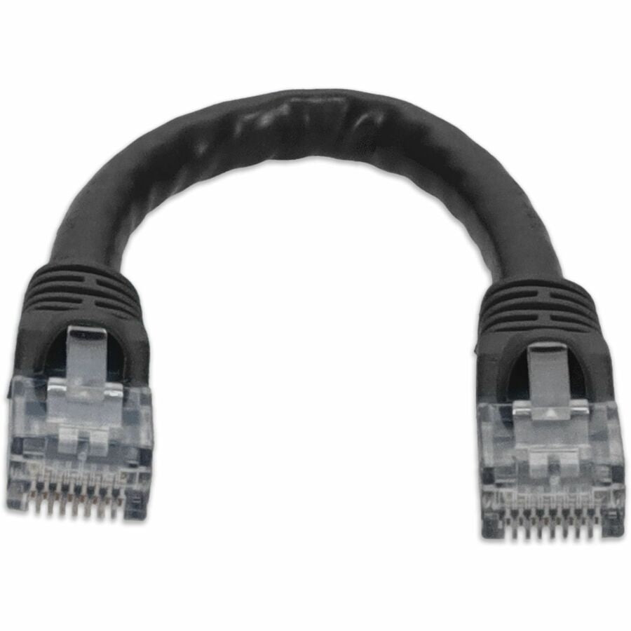 Addon Networks 6In Rj-45 (Male) To Rj-45 (Male) Straight Black Cat6 Utp Pvc Copper Patch Cable