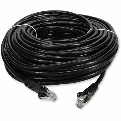 Addon Networks 100Ft Rj-45 (Male) To Rj-45 (Male) Black Cat6 Utp Pvc Copper Patch Cable