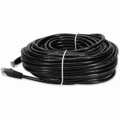 Addon Networks 100Ft Rj-45 (Male) To Rj-45 (Male) Black Cat6 Utp Pvc Copper Patch Cable