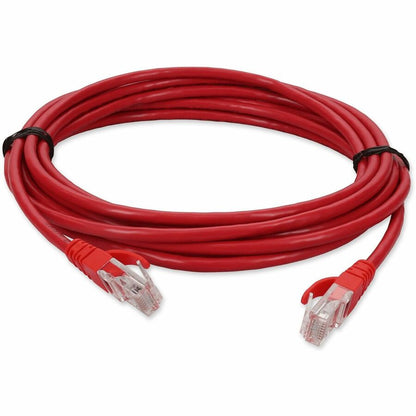 AddOn 15ft Red CAT 5E PVC Ethernet Cable Snagless Bubble Boot RJ-45 M/M ADD-15FCAT5E-RD