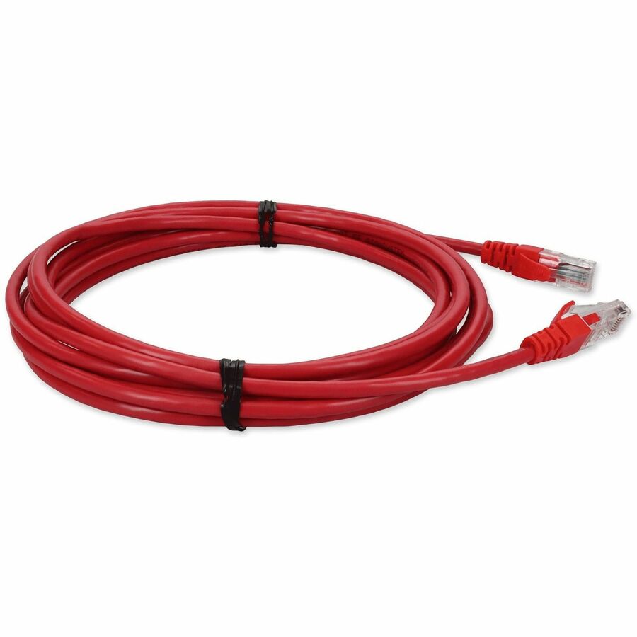 AddOn 15ft Red CAT 5E PVC Ethernet Cable Snagless Bubble Boot RJ-45 M/M ADD-15FCAT5E-RD