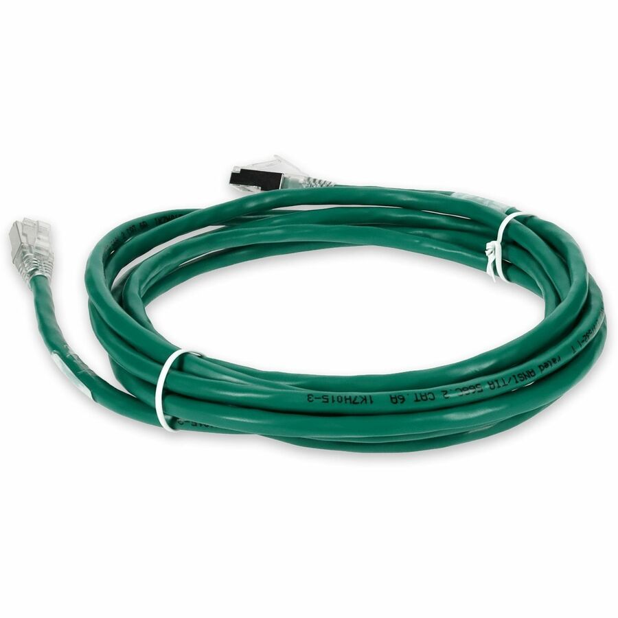 AddOn 5ft Green CAT 6A Shielded PVC Ethernet Cable Snagless Bubble Boot RJ-45 M/M ADD-5FCAT6AS-GN