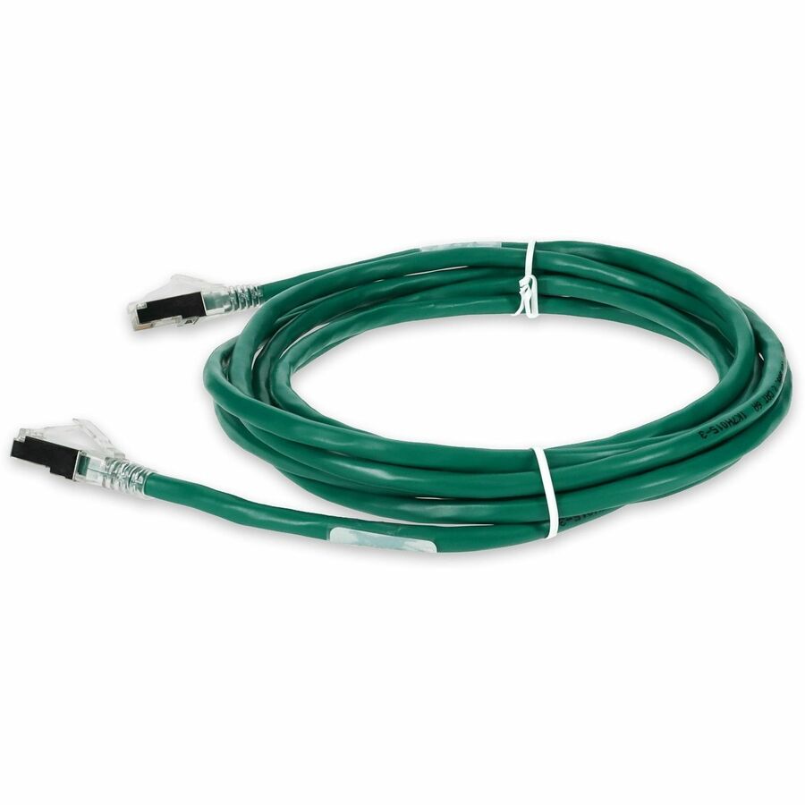 AddOn 5ft Green CAT 6A Shielded PVC Ethernet Cable Snagless Bubble Boot RJ-45 M/M ADD-5FCAT6AS-GN