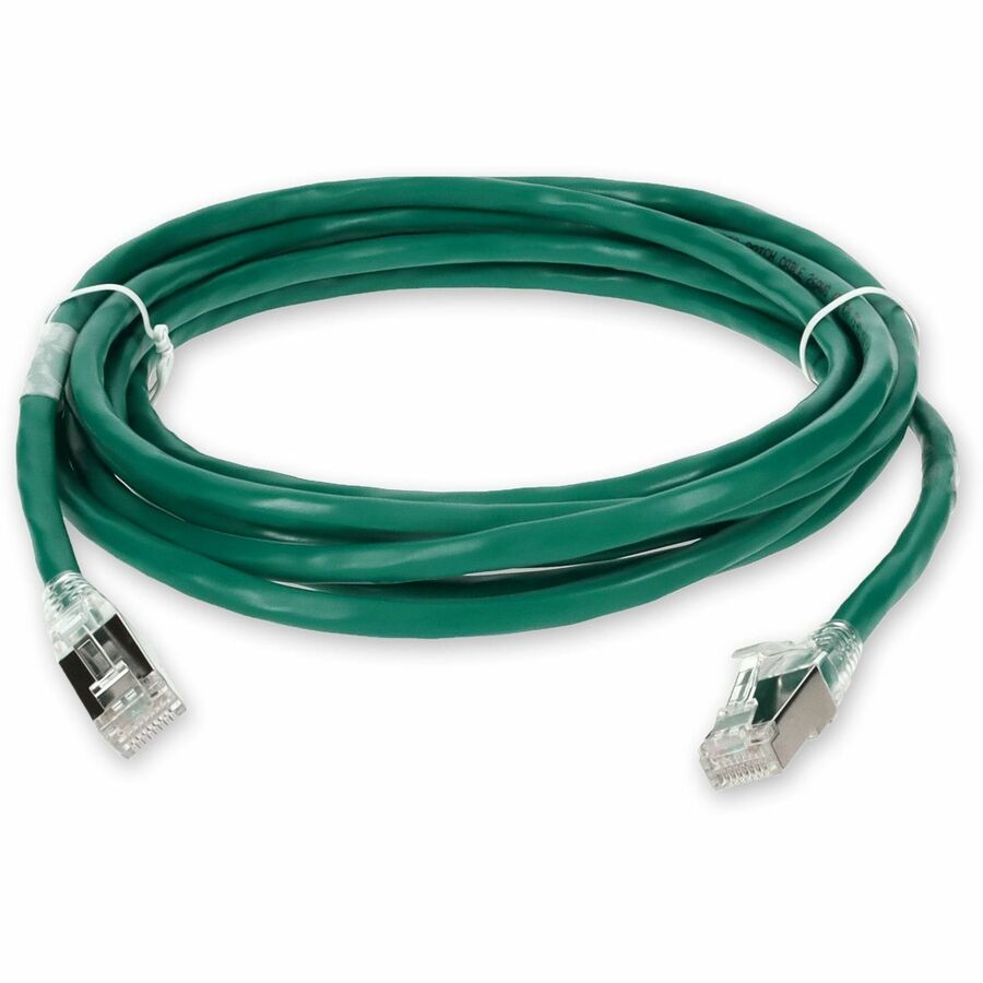 AddOn 5ft Green CAT 6A Shielded PVC Ethernet Cable Snagless Bubble Boot RJ-45 M/M ADD-5FCAT6AS-GN