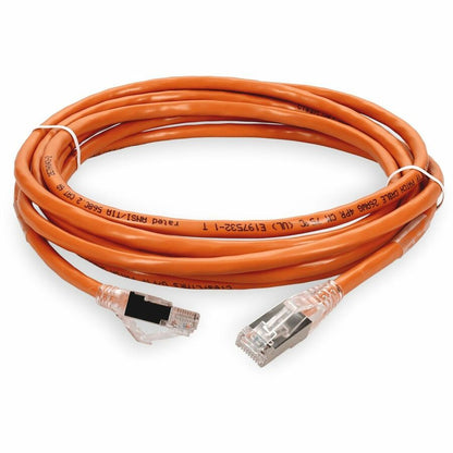 AddOn 5ft Orange CAT 6A Shielded PVC Ethernet Cable Snagless Bubble Boot RJ-45 M/M ADD-5FCAT6AS-OE