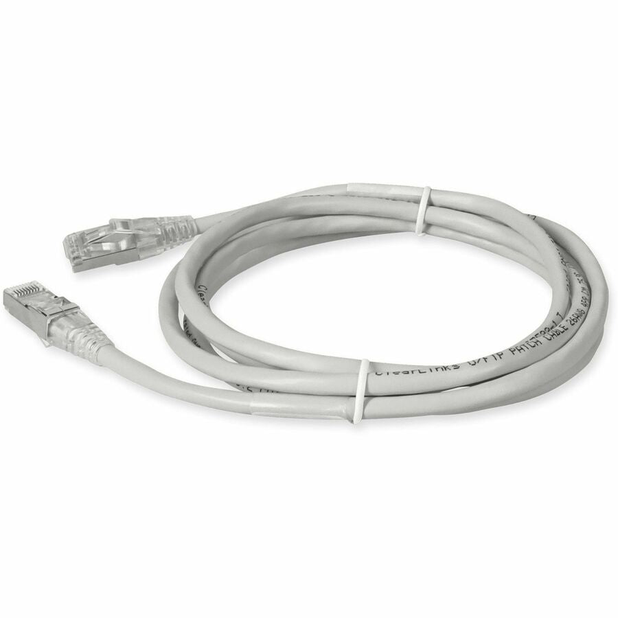 AddOn 5ft Gray CAT 6A Shielded PVC Ethernet Cable Snagless Bubble Boot RJ-45 M/M ADD-5FCAT6AS-GY