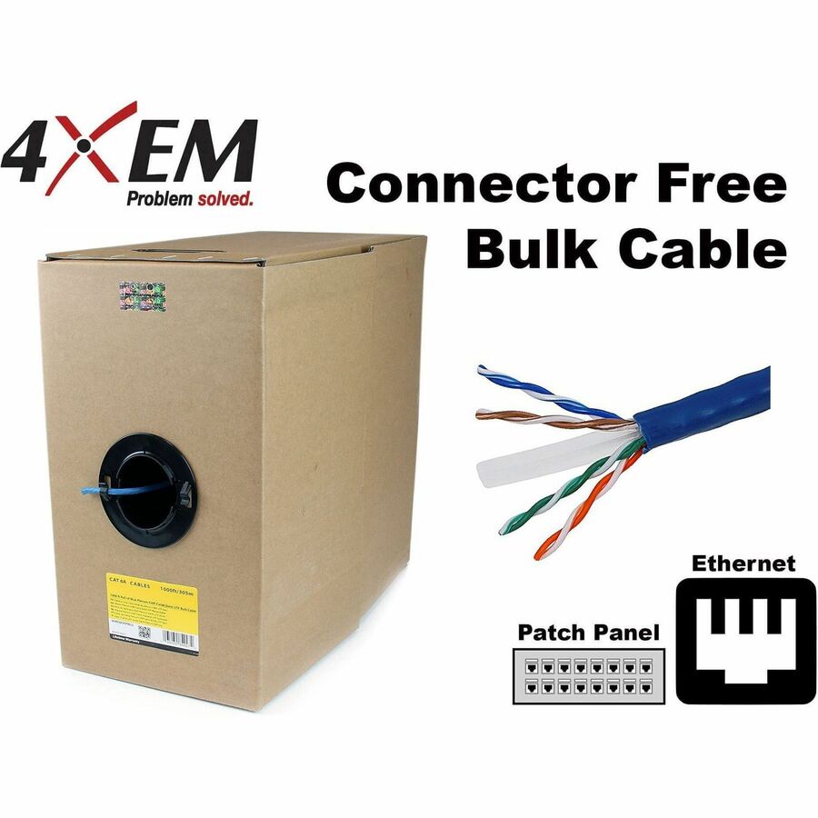 4Xem Cat6A Bulk Cable (Blue)