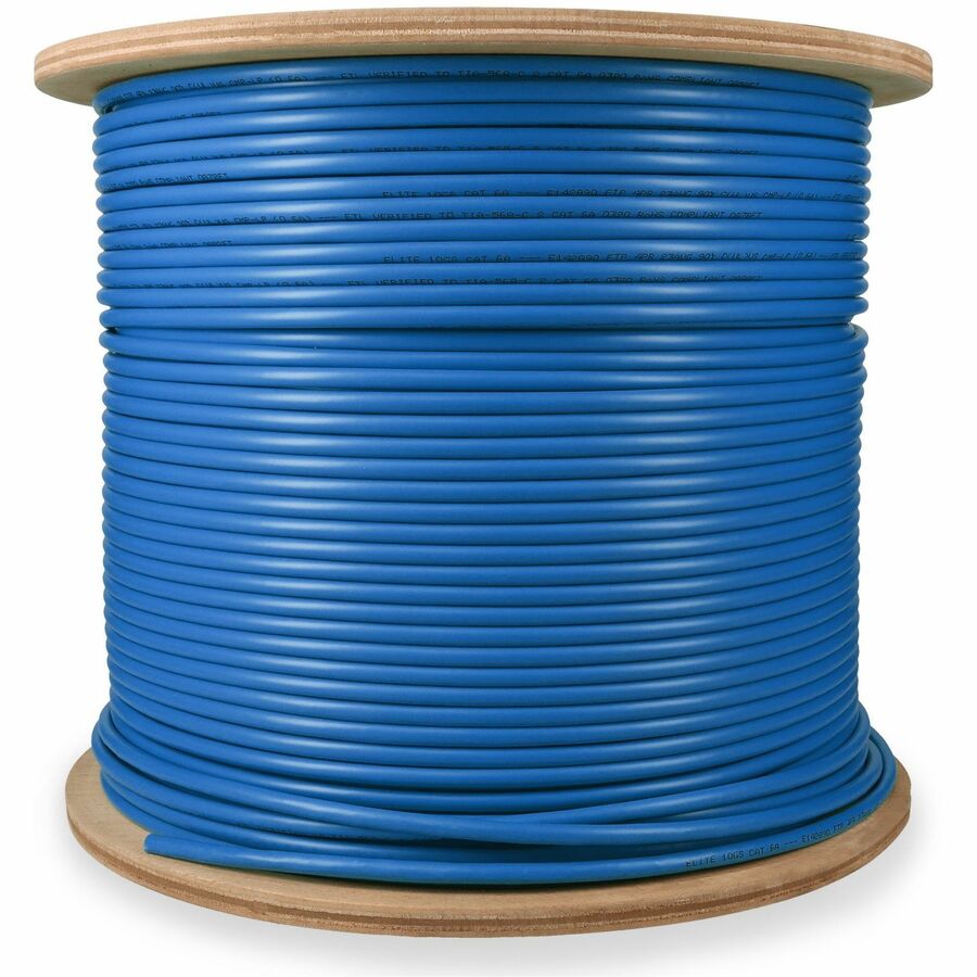 AddOn 1000ft Non-Terminated Blue Cat6A STP Plenum-Rated Copper Patch Cable ADD-CAT6A1KSP-BE