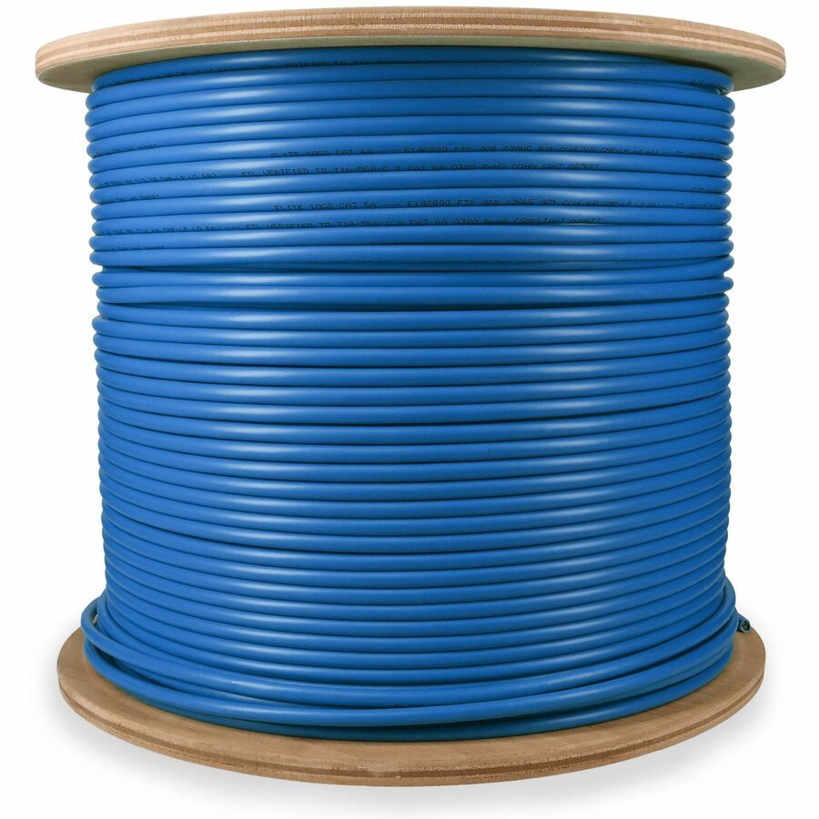 AddOn 1000ft Non-Terminated Blue Cat6A STP Plenum-Rated Copper Patch Cable ADD-CAT6A1KSP-BE