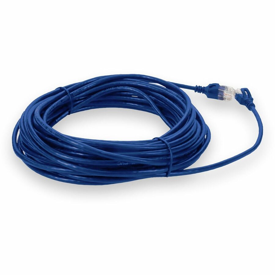 Addon Networks 20Ft Rj-45 (Male) To Rj-45 (Male) Straight Non-Booted, Non-Snagless Blue Cat6 Slim Utp Pvc Copper Patch Cable