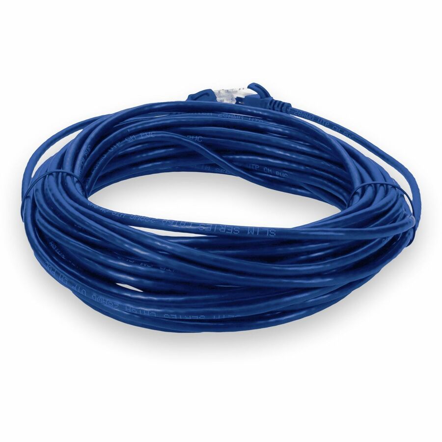 Addon Networks 20Ft Rj-45 (Male) To Rj-45 (Male) Straight Non-Booted, Non-Snagless Blue Cat6 Slim Utp Pvc Copper Patch Cable